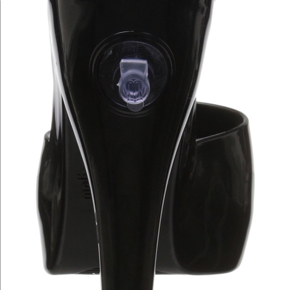 🔥Jeremy Scott Melissa barbie Black heels 7 mules - Picture 4 of 11